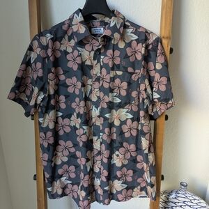Hurley Men's Floral Stretch Fit Button Down Shirt - Size M